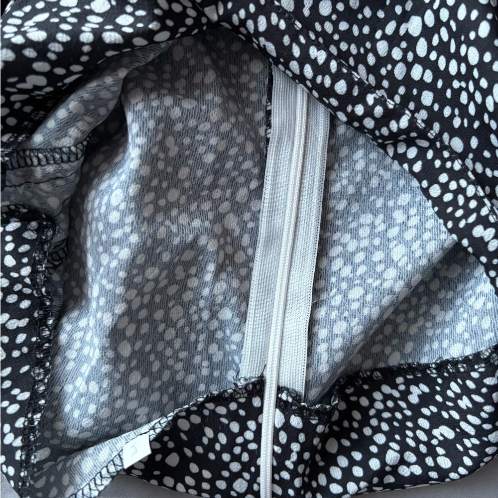 black and white flowy polka dot skirt - Picture 2 of 2